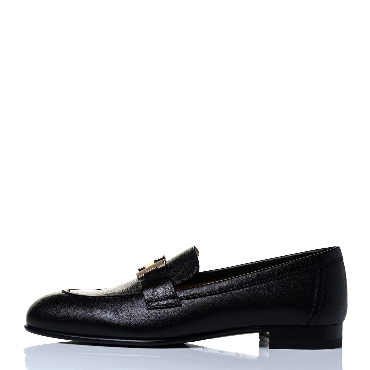 Goatskin Womens Paris Loafers 36 Black