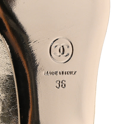 Chanel Aged Calfskin CC Loafers 36 Gold 9 of 9