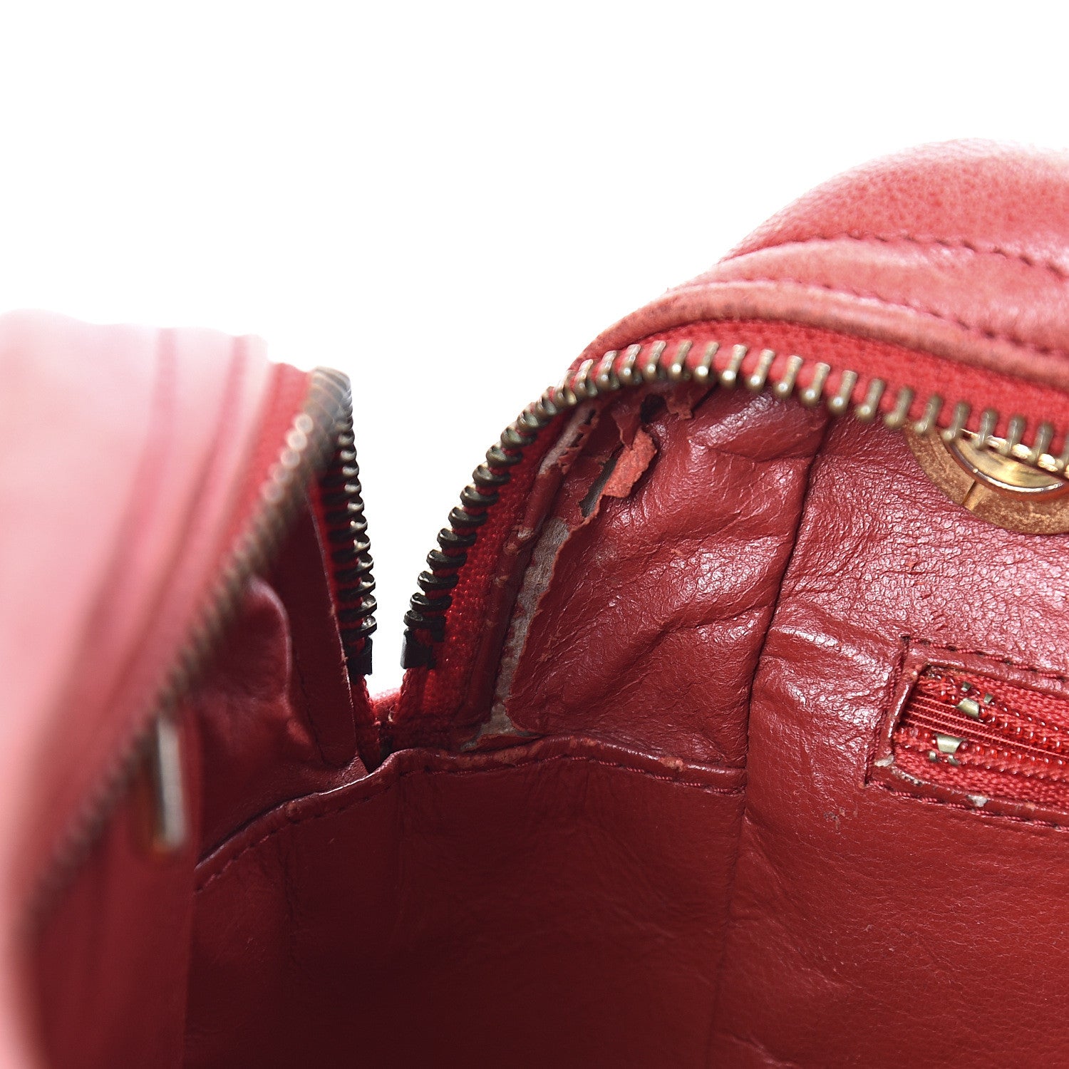 Chanel Lambskin Quilted Crossbody Red 18 of 24
