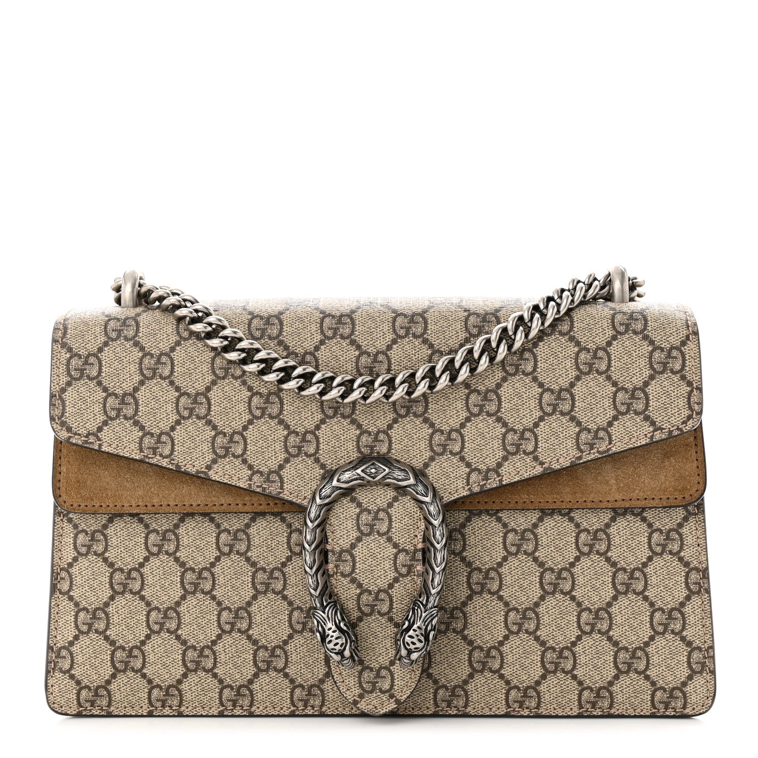 Gucci GG Supreme Monogram Small Dionysus Shoulder Bag Taupe 1 of 10