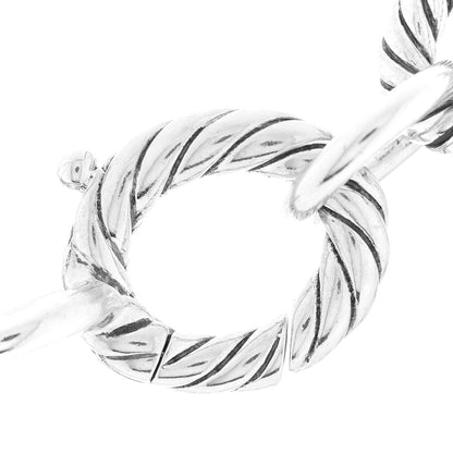 David Yurman Sterling Silver 10mm Medium Oval Link Bracelet 4 of 7