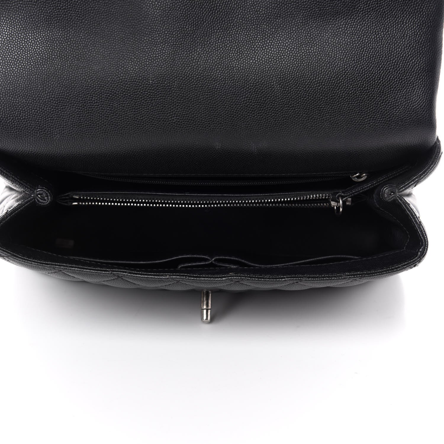 Chanel Caviar Lizard Quilted Small Coco Handle Flap Black 6 of 17