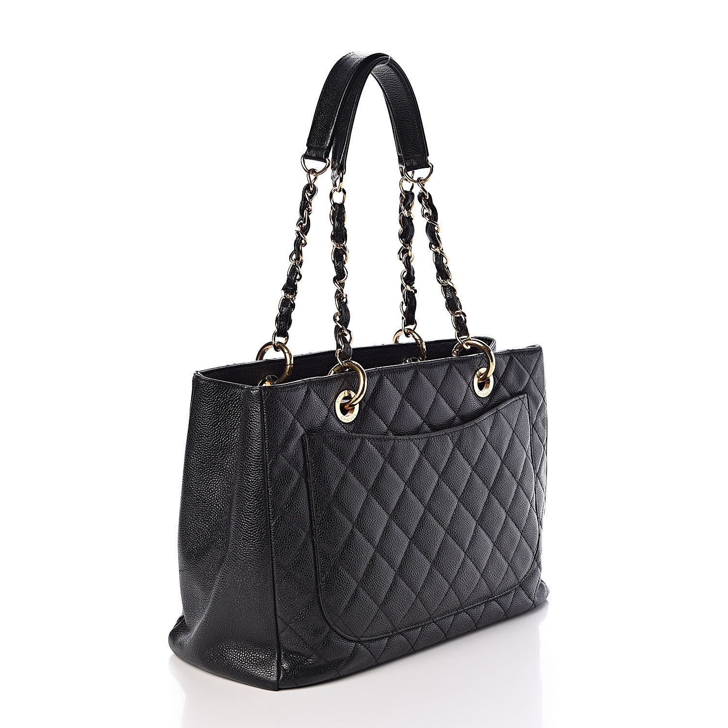 Chanel Caviar Quilted Grand Shopping Tote GST Black 3 of 10
