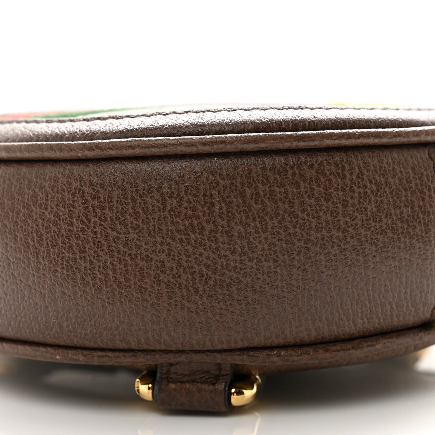 GG Supreme Monogram Web Mini Ophidia Round Backpack Brown