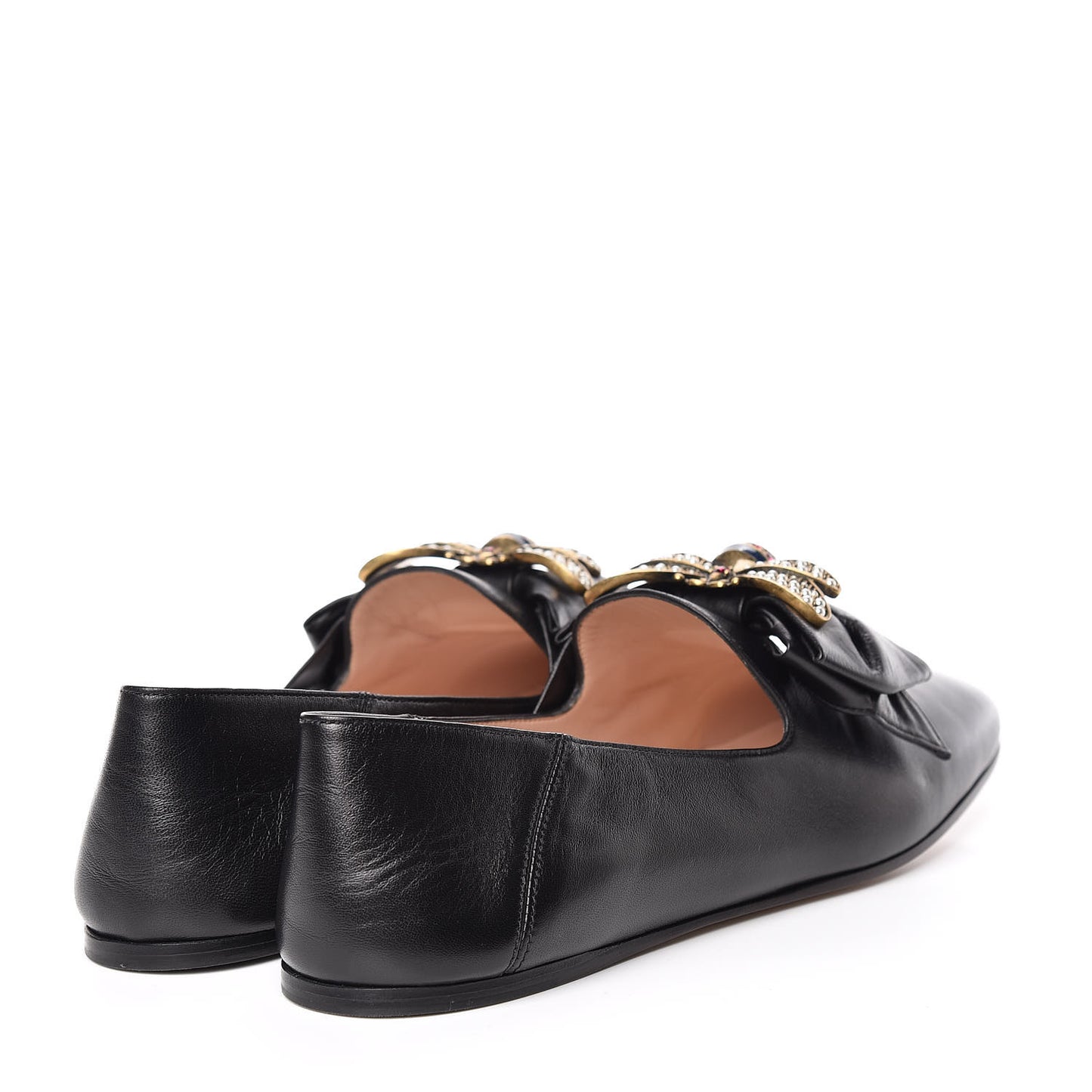 Calfskin Bow Ballet Flats 38.5 Black
