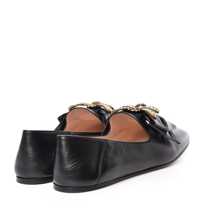 Gucci Calfskin Bow Ballet Flats 38.5 Black 4 of 9