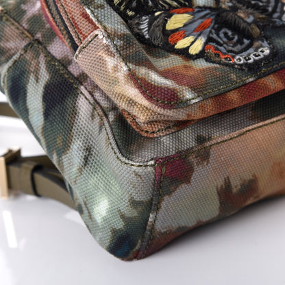 Valentino Garavani Canvas Camouflage Tie Dye Butterfly Mini Backpack Deep Army Green 12 of 14