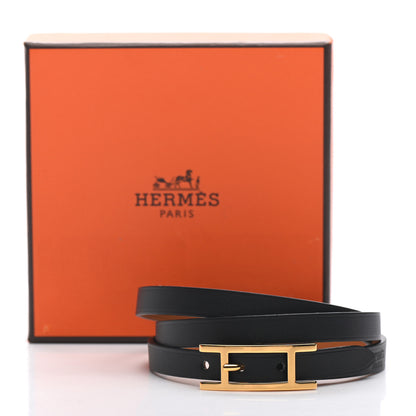 Hermes Swift Hapi 3 MM Triple Tour Bracelet T1 Black 7 of 7