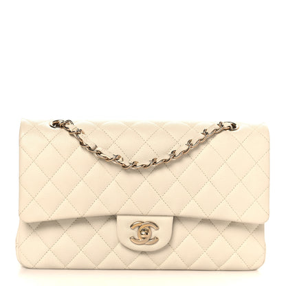 Chanel Caviar Quilted Medium Double Flap White 1 of 10
