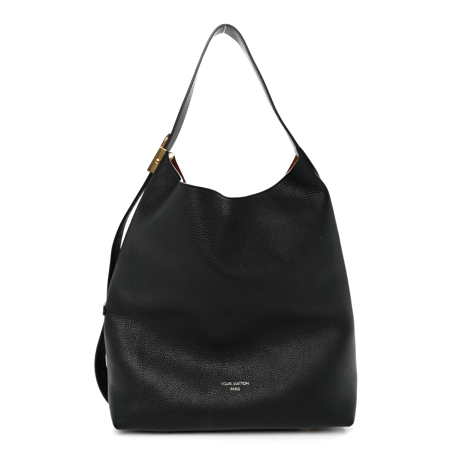 Louis Vuitton Grained Calfskin Low Key Hobo MM Black 1 of 9