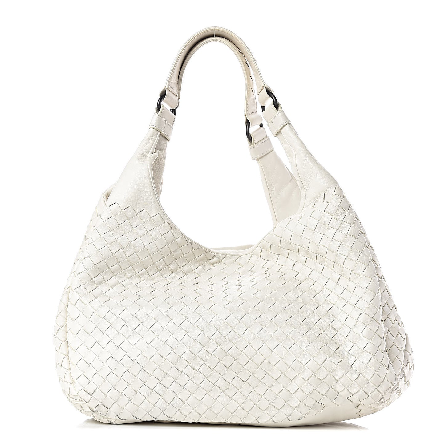 Nappa Intrecciato Medium Campana Hobo White