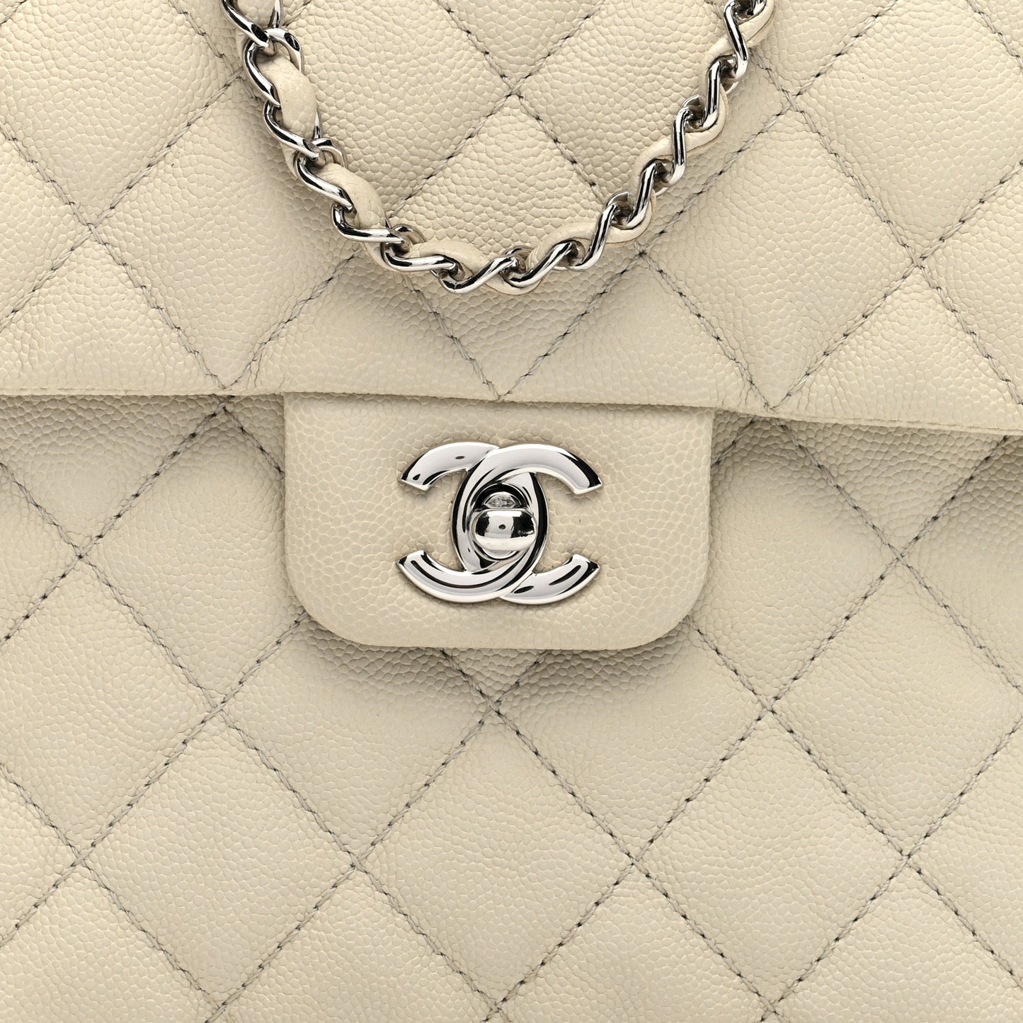 Caviar Quilted Medium Urban Companion Flap White
