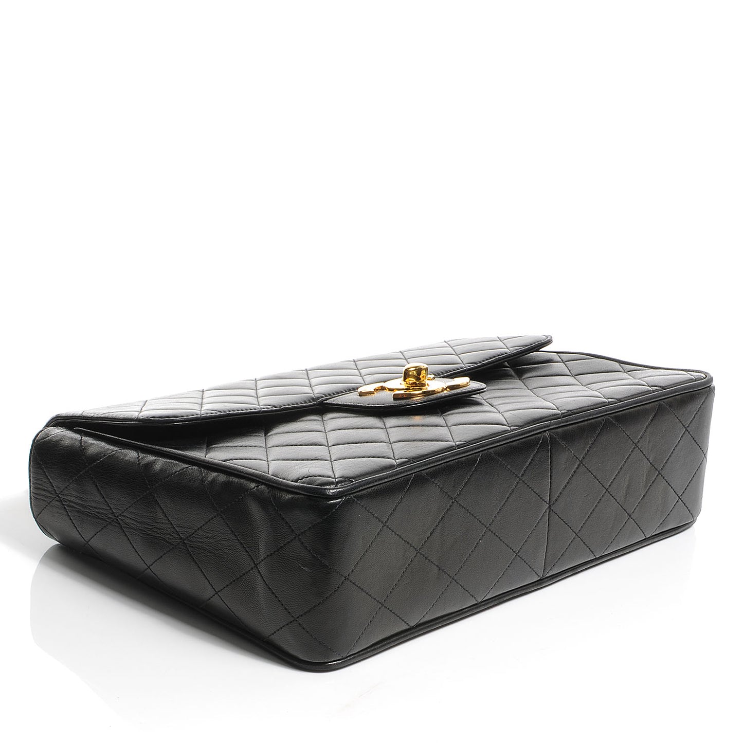 Lambskin Jumbo Flap Black
