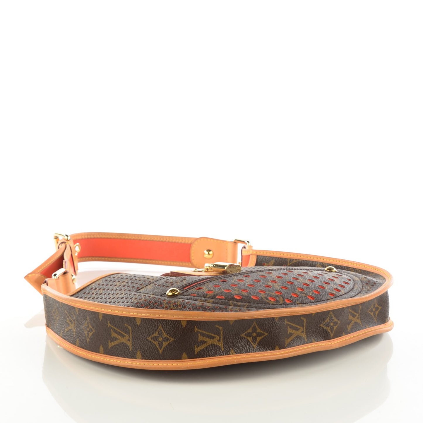 Monogram Perforated Demi-Lune Orange