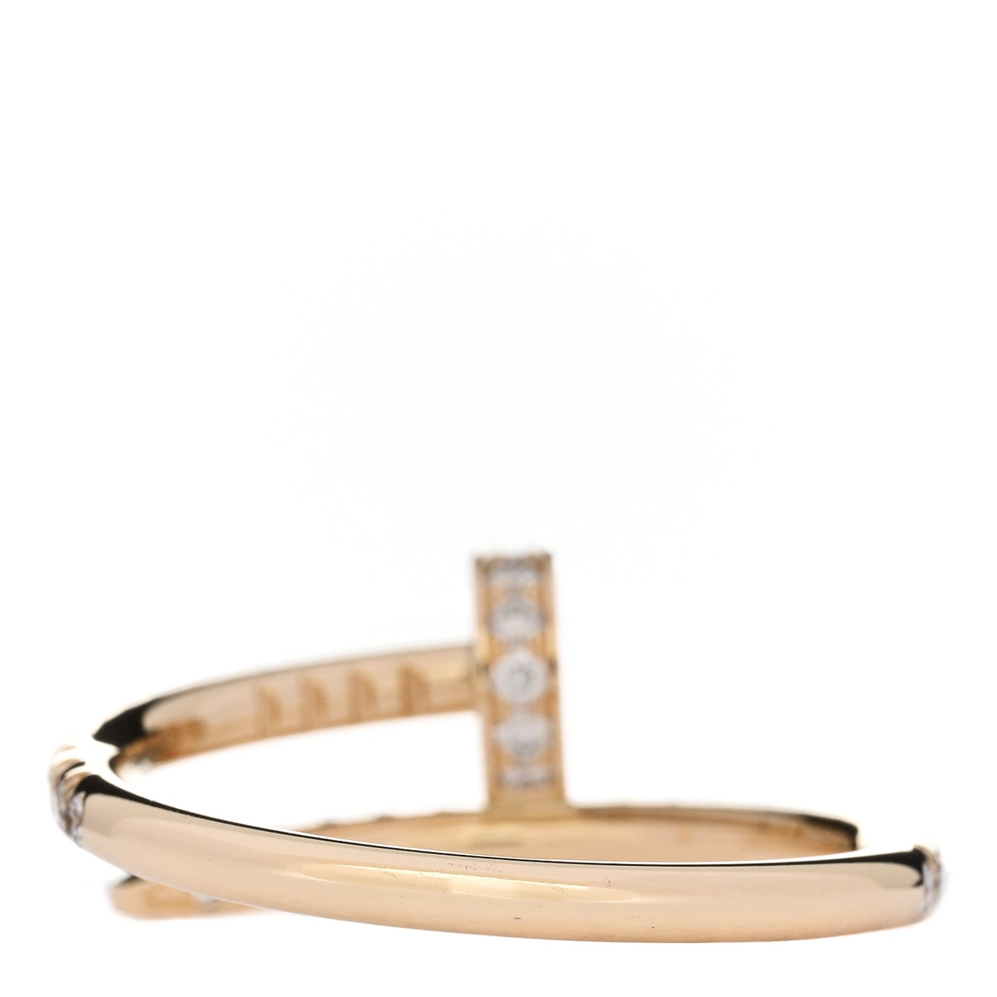 18K Yellow Gold Diamond Juste Un Clou Paved Ring 51 5.75