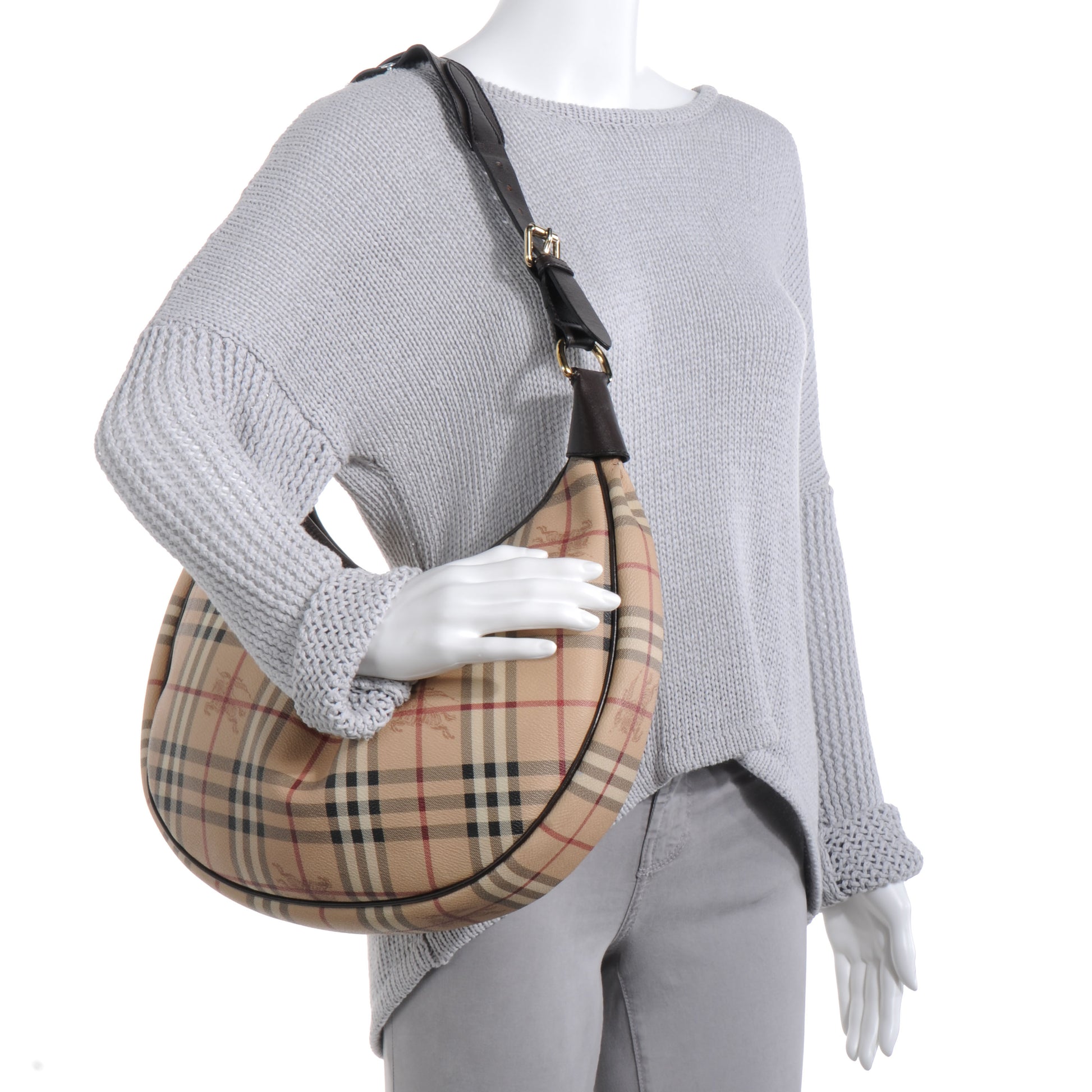 Burberry Haymarket Check Small Rydal Hobo 2 of 9