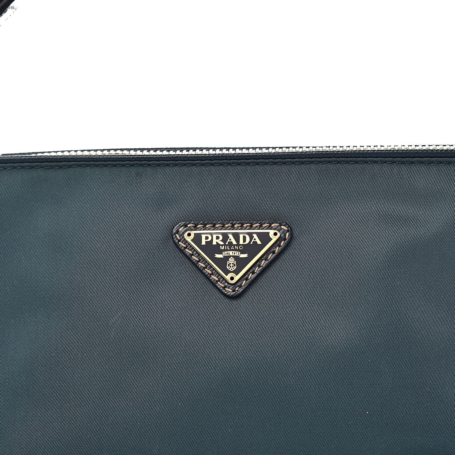 Prada Tessuto Nylon Saffiano Pochette Denim 10 of 10