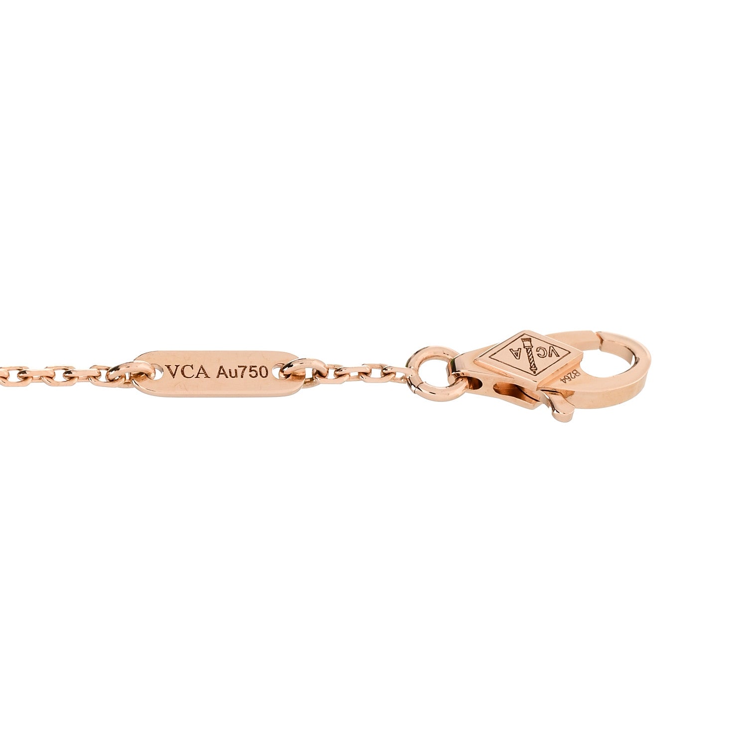 Van Cleef & Arpels 18K Rose Gold Carnelian Sweet Alhambra Bracelet 4 of 5