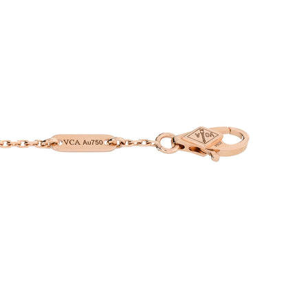 Van Cleef & Arpels 18K Rose Gold Carnelian Sweet Alhambra Bracelet 4 of 5
