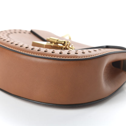 Chloe Calfskin Perforated Mini Drew Shoulder Bag Caramel 7 of 10