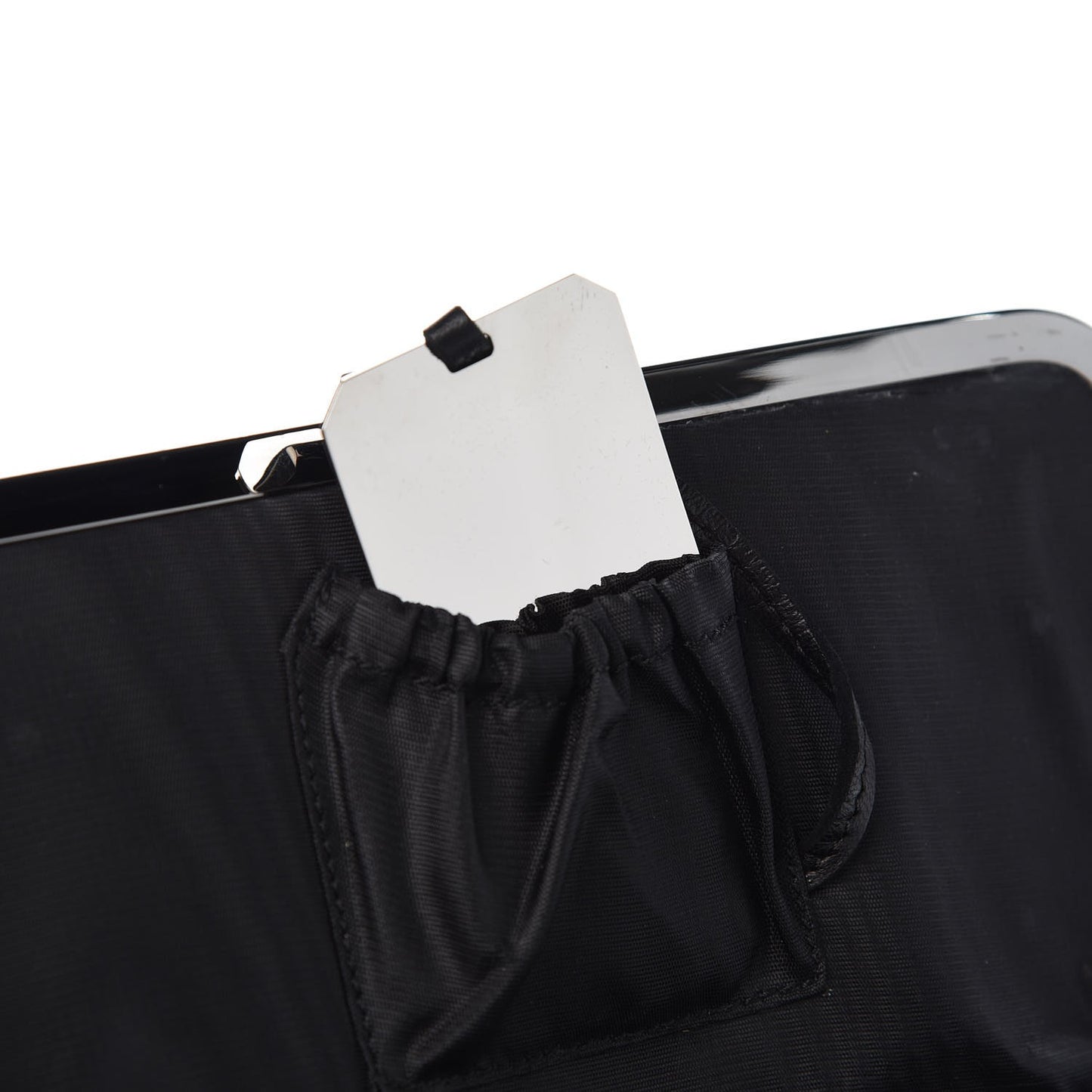 Tweed Paris NY Framed Box Shoulder Bag Navy Grey Silver