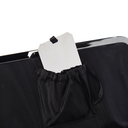 Chanel Tweed Paris NY Framed Box Shoulder Bag Navy Grey Silver 6 of 9