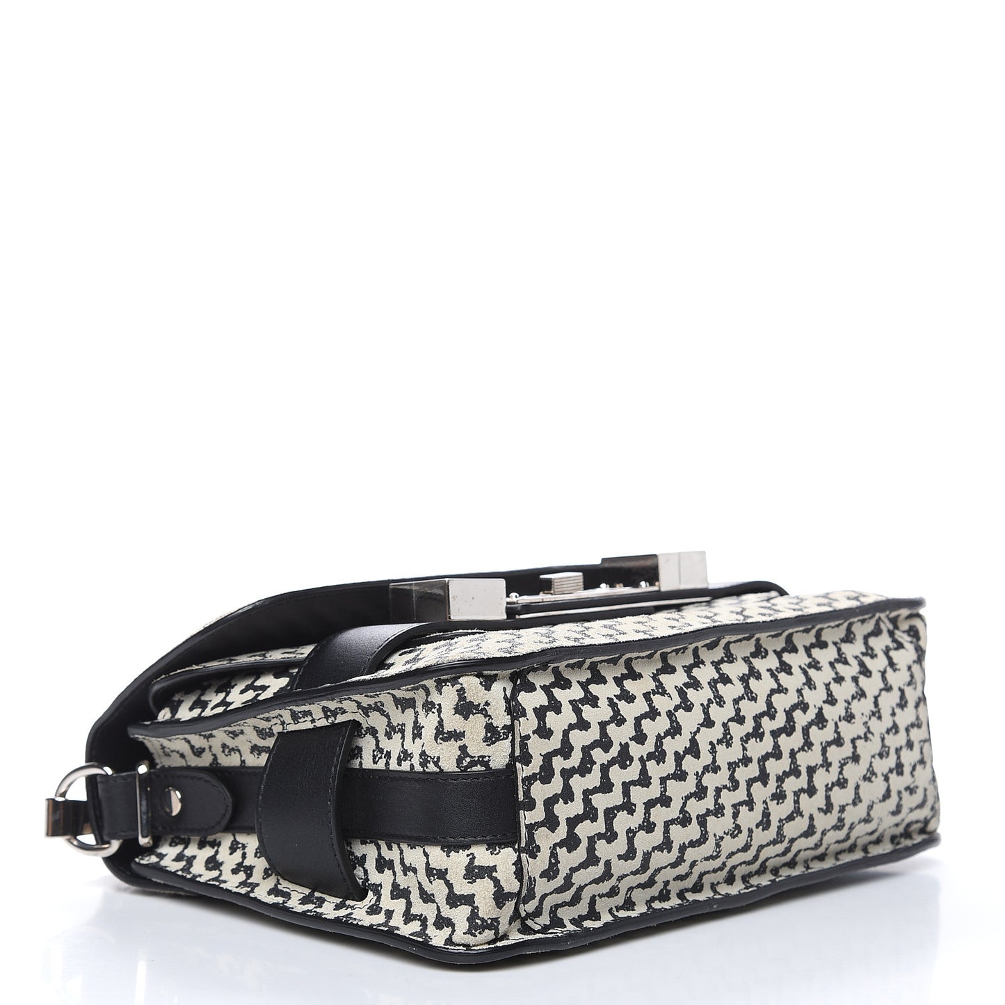 Suede Tweed Print Mini PS11 Classic Shoulder Bag Off White