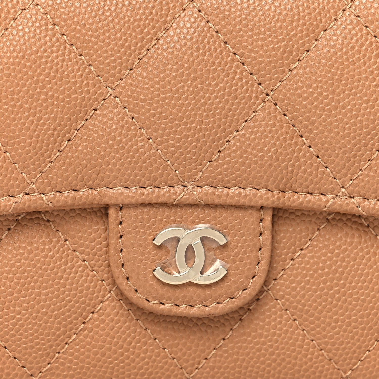 Chanel Caviar Quilted Medium Flap Wallet Beige 10 of 12