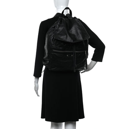 Balenciaga Agneau Classic Silver Hardware S Traveler Backpack Black 3 of 9