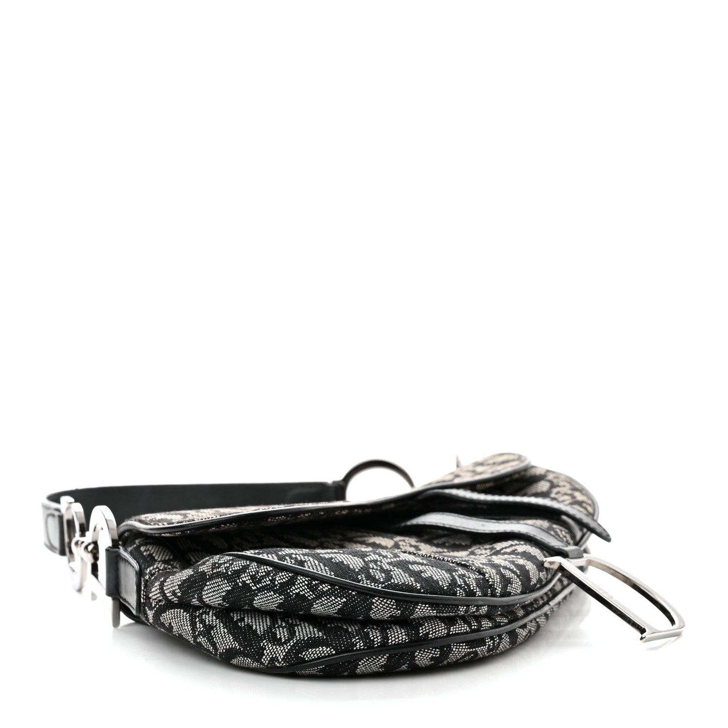 Christian Dior Monogram Saddle Bag Black 4 of 17