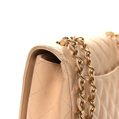 Chanel Caviar Quilted Jumbo Single Flap Beige Clair 14 of 14