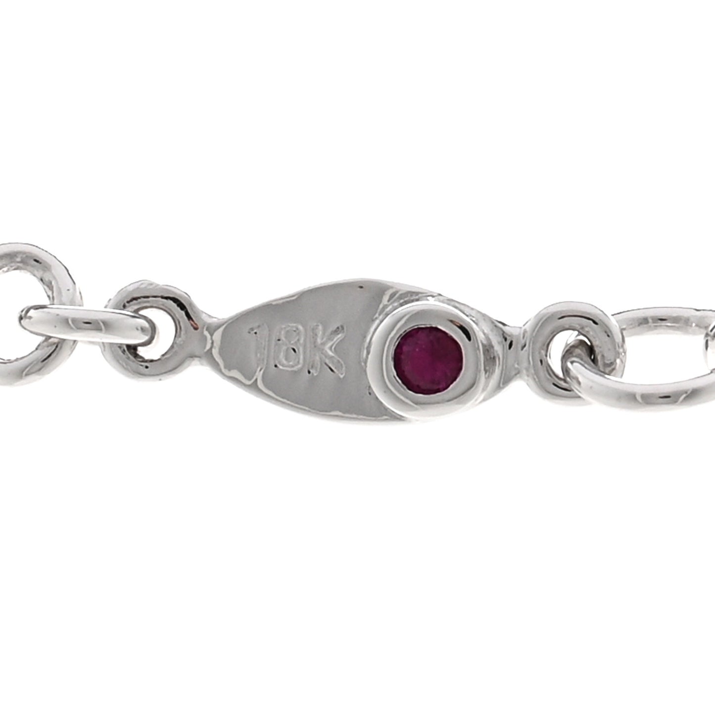 ROBERTO COIN 18K White Gold Diamond By the Inch Seven Station Dog Bone Necklace