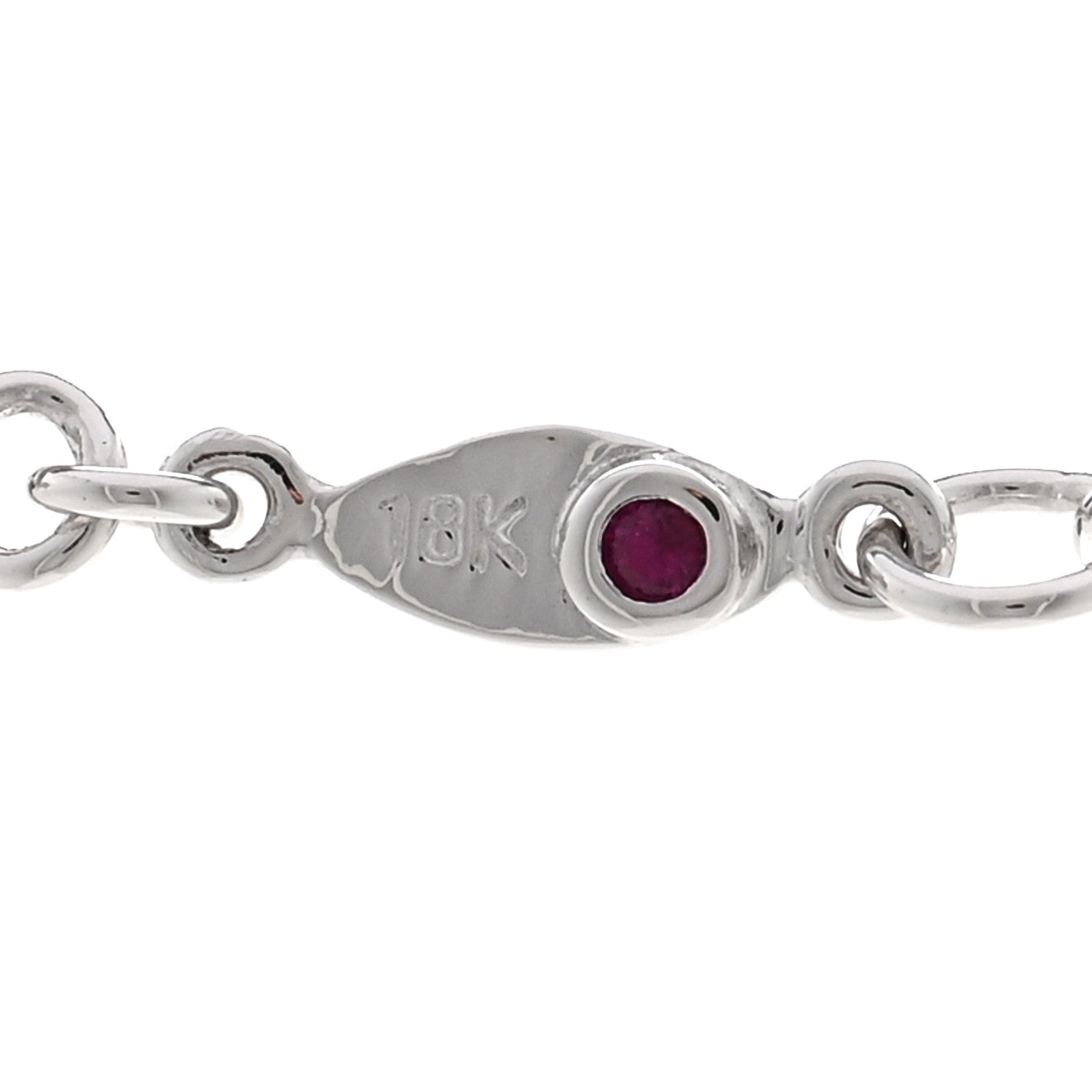 Roberto Coin ROBERTO COIN 18K White Gold Diamond By the Inch Seven Station Dog Bone Necklace 4 of 5