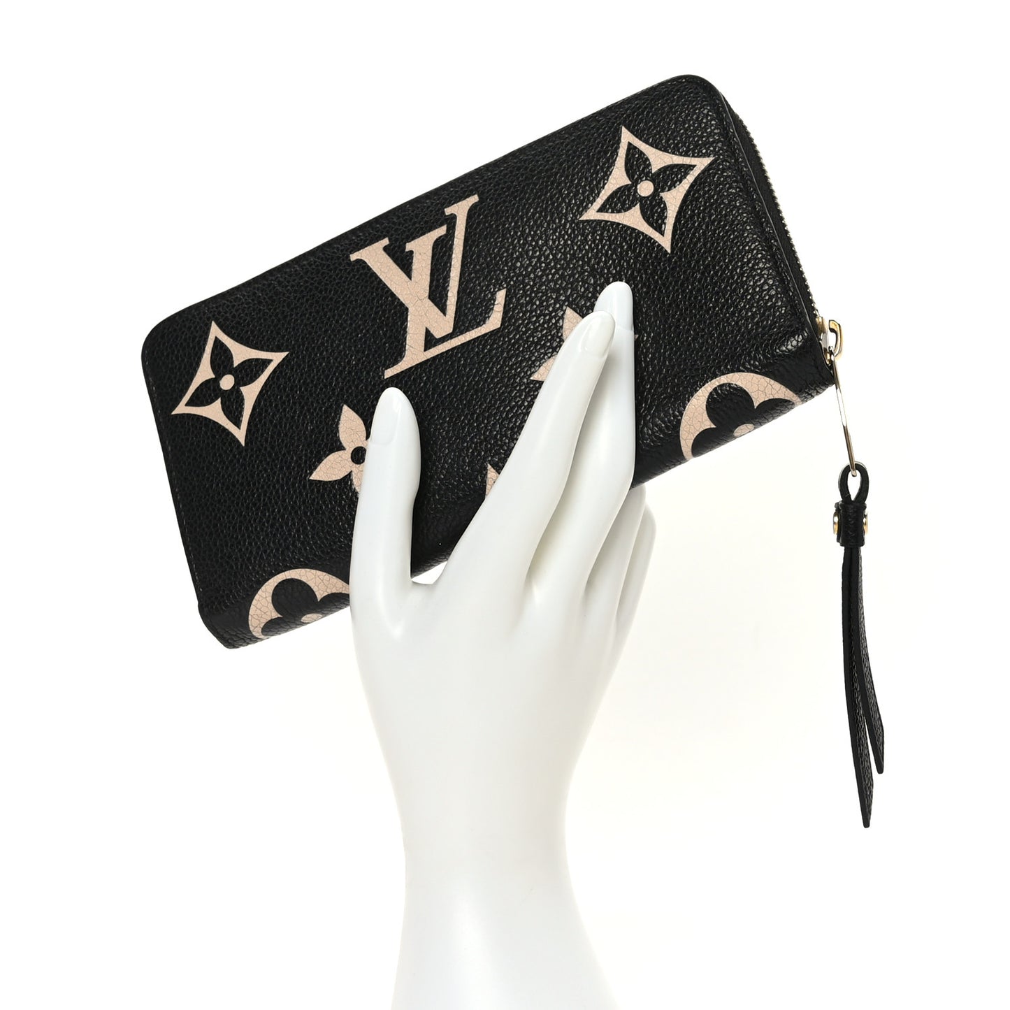 Empreinte Monogram Giant Zippy Wallet Black Beige