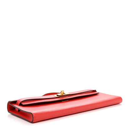 Hermes Epsom Kelly Cut Clutch Pochette Rose Jaipur 4 of 11