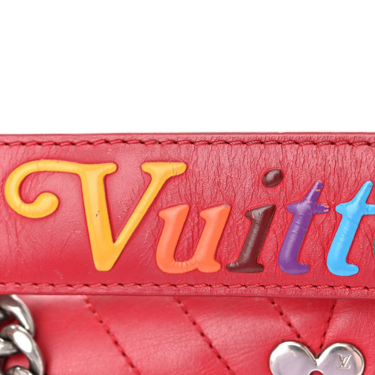 Calfskin Love Lock New Wave Chain PM Scarlet