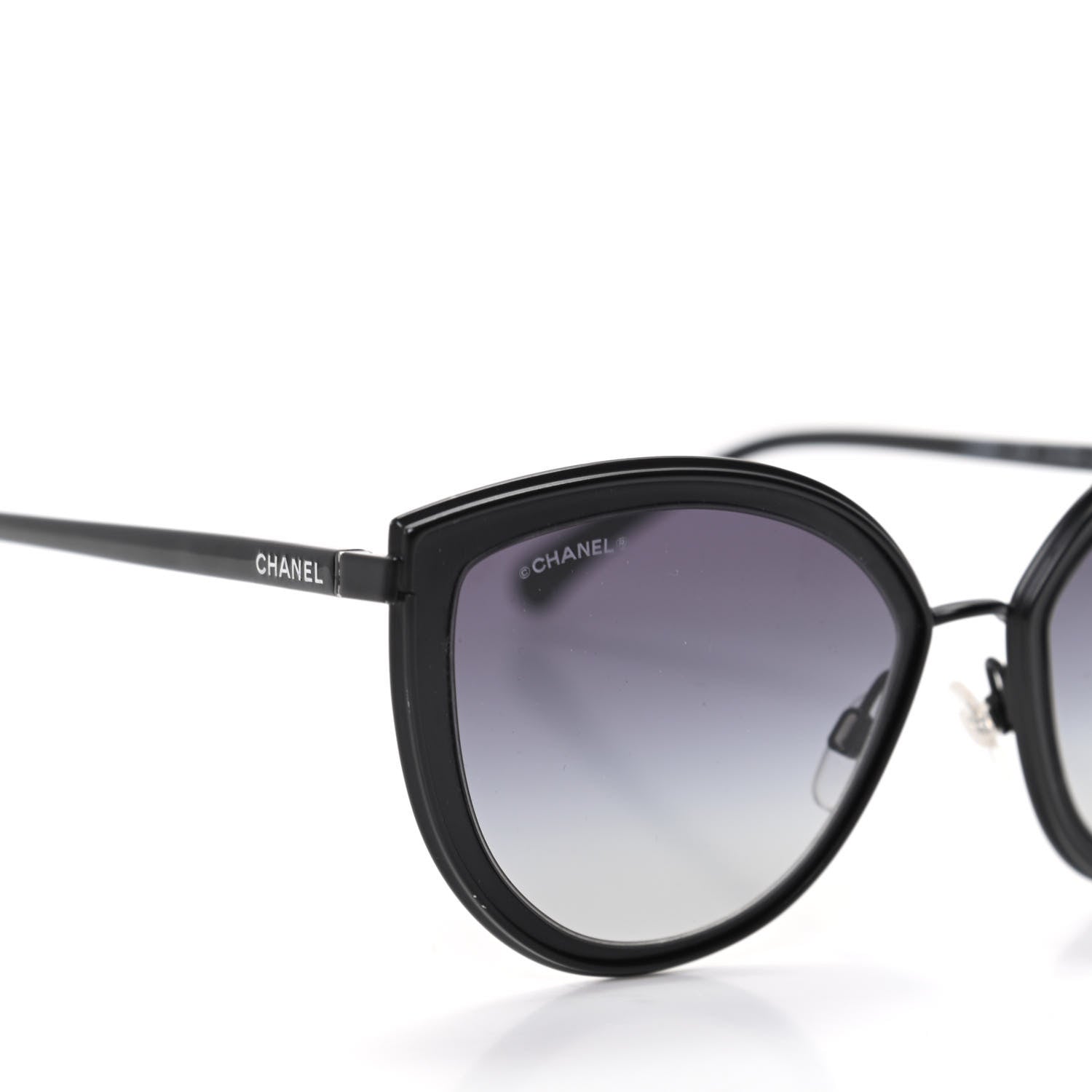 Chanel Cat Eye Sunglasses 4222 Black 7 of 8