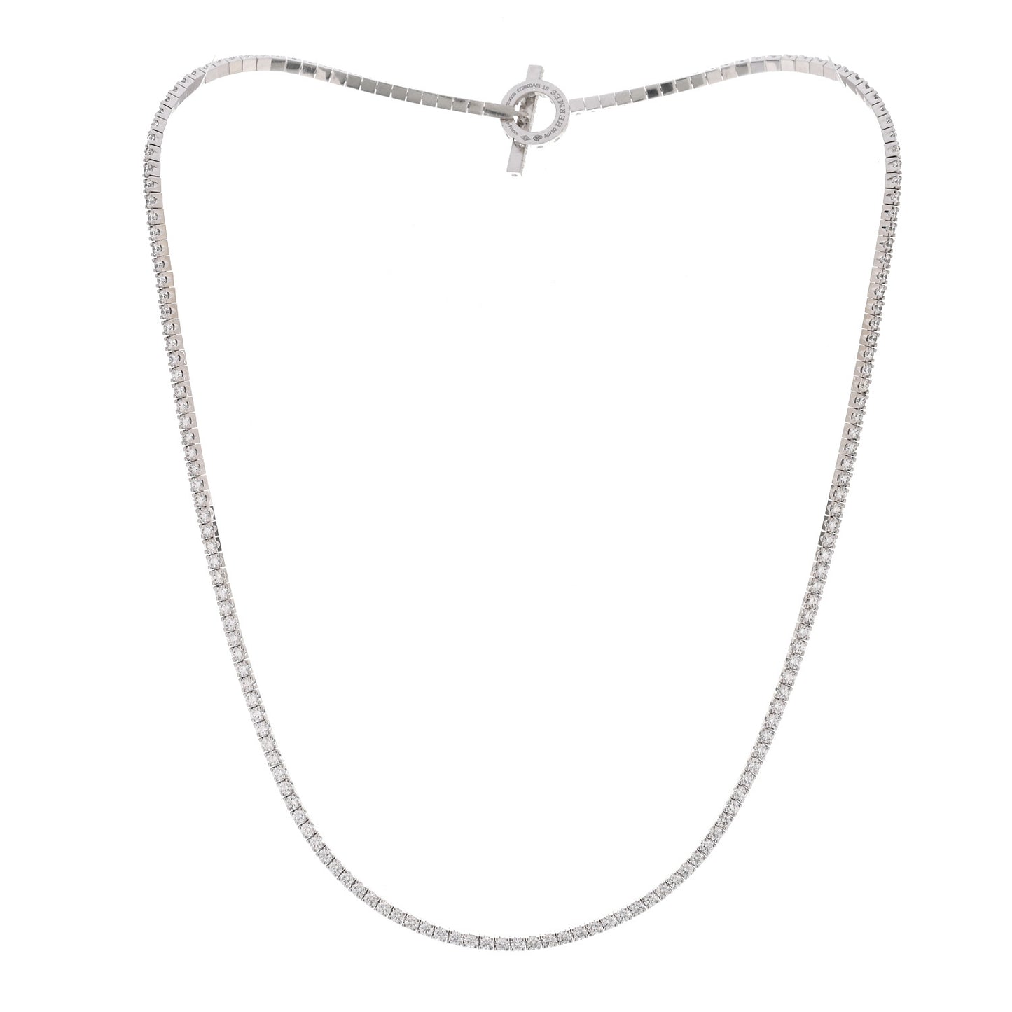 18K White Gold Diamond Finesse Link Necklace