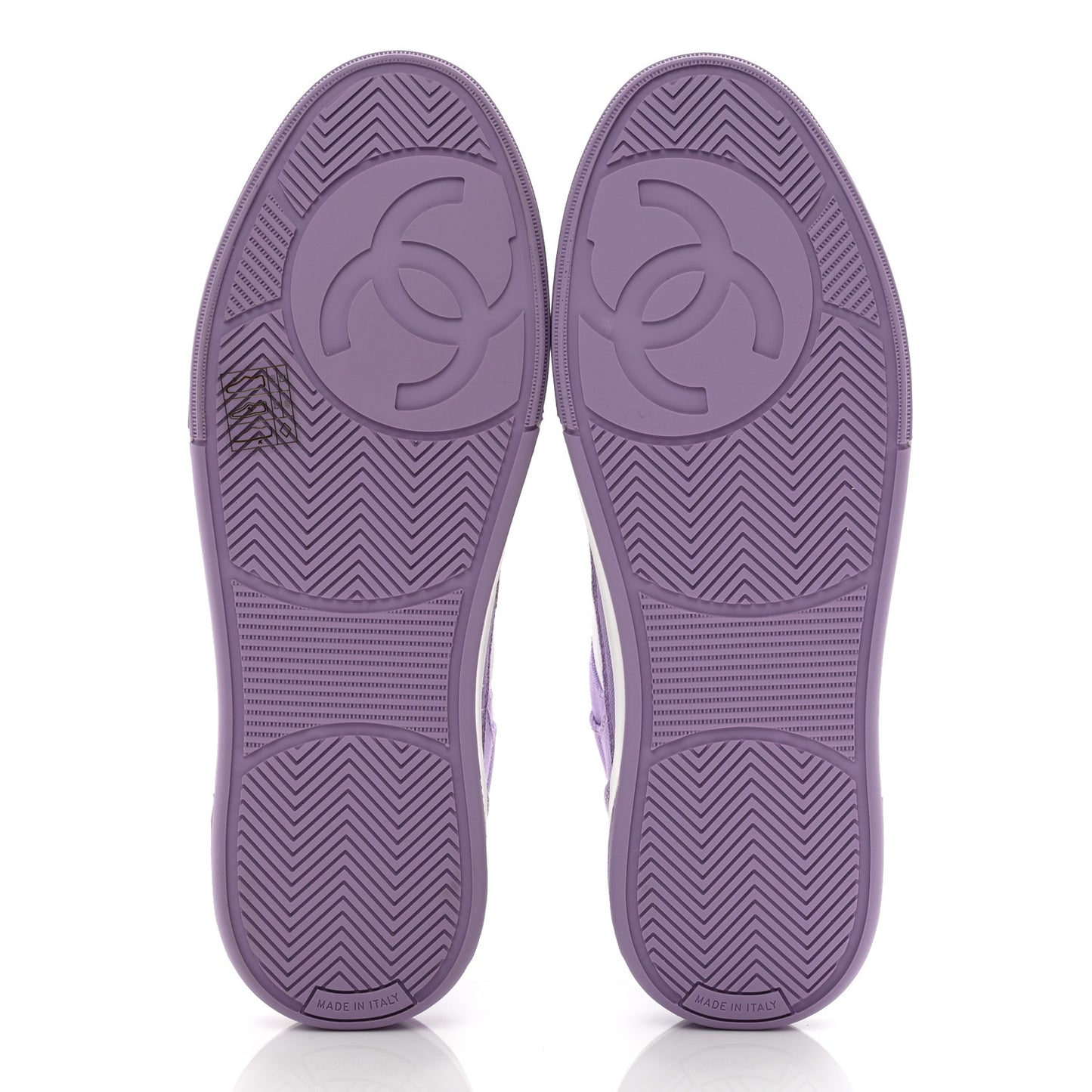 Cotton Sneakers 38.5 Purple White