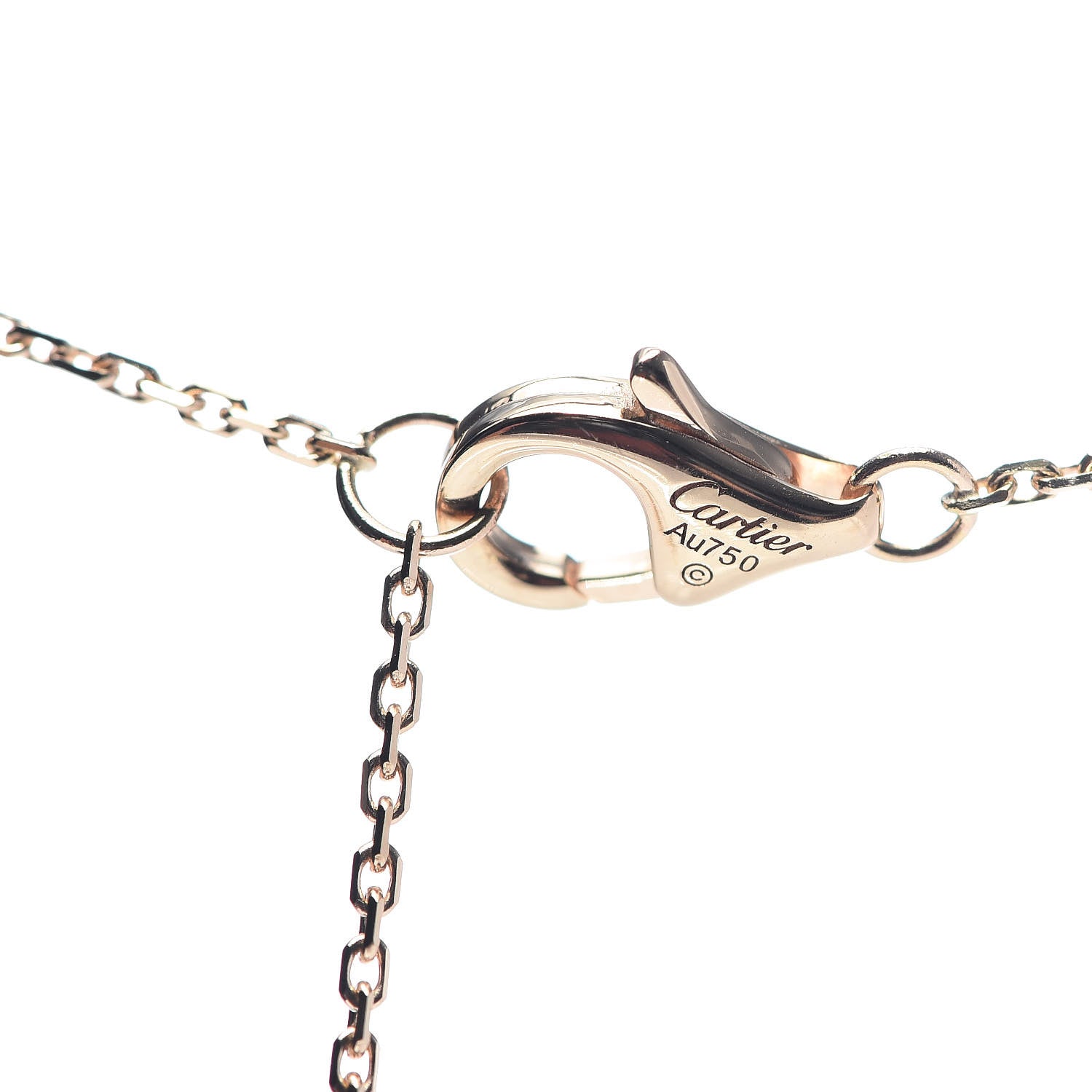 Cartier 18K Pink Yellow White Gold Diamond Trinity Pendant Necklace 4 of 4