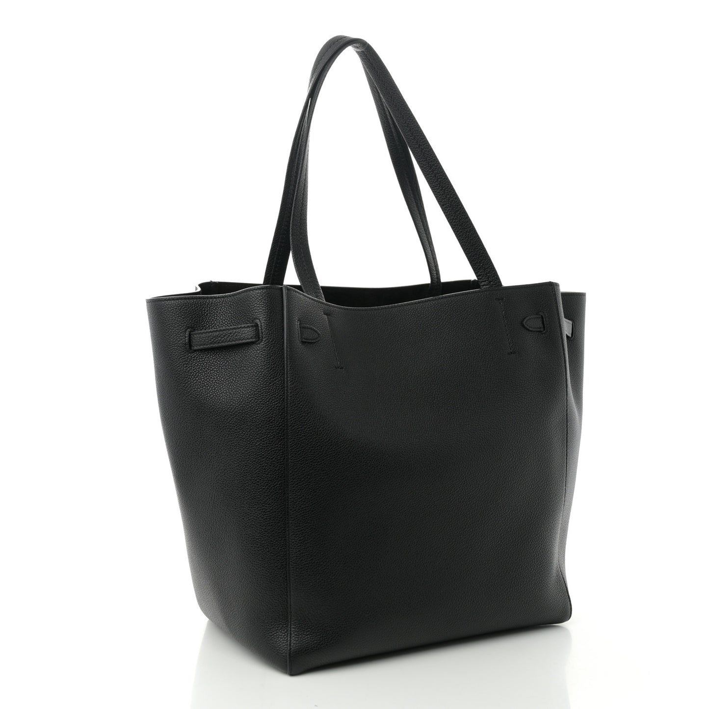 Soft Grained Calfskin Small Belt Cabas Phantom Black