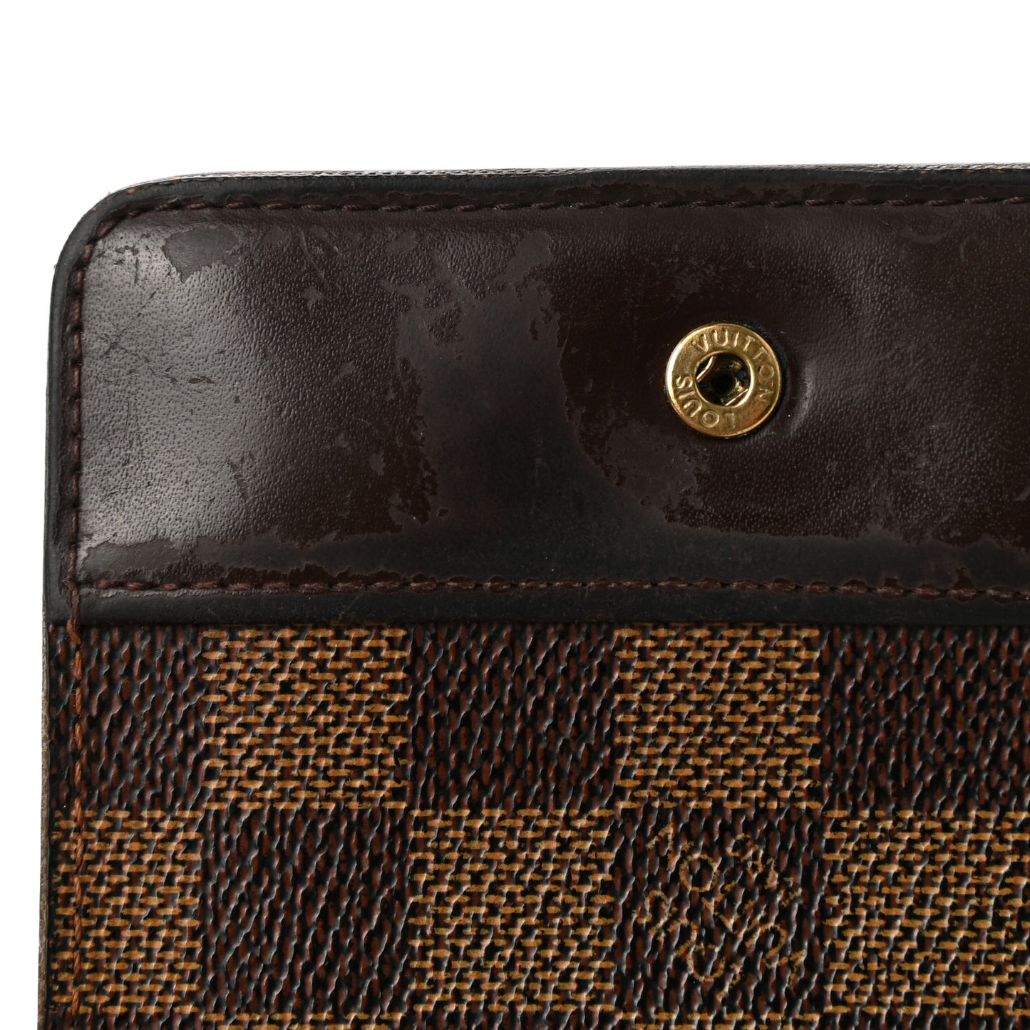 Damier Ebene Zippe Zipped Compact Wallet