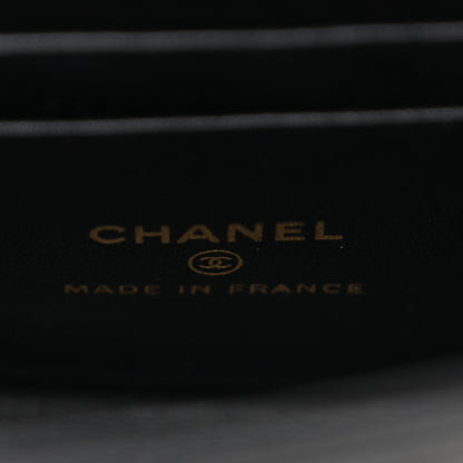 Chanel Lambskin Quilted Top Handle Flap Clutch With Chain Black 6 of 11