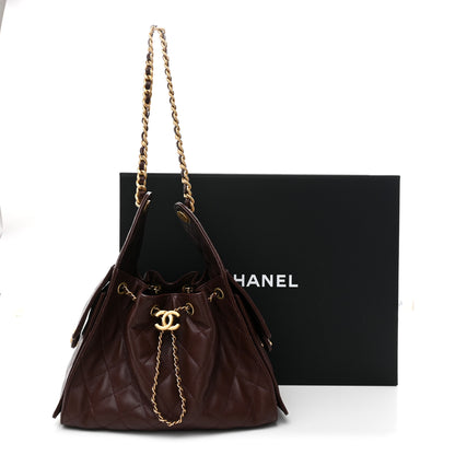 Chanel Caviar Quilted Small Chanel 25 Handbag Burgundy 11 of 11