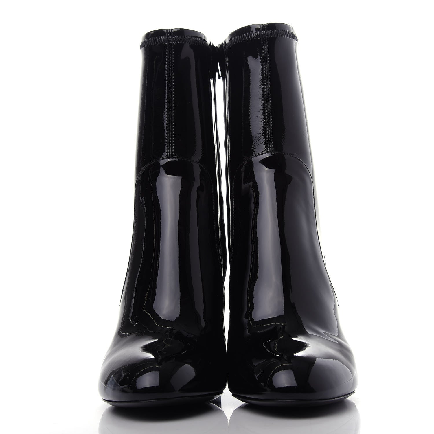 Louis Vuitton Patent Silhouette Ankle Boots 37 Black 2 of 10