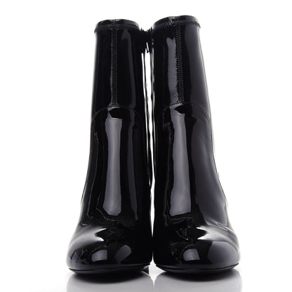 Louis Vuitton Patent Silhouette Ankle Boots 37 Black 2 of 10