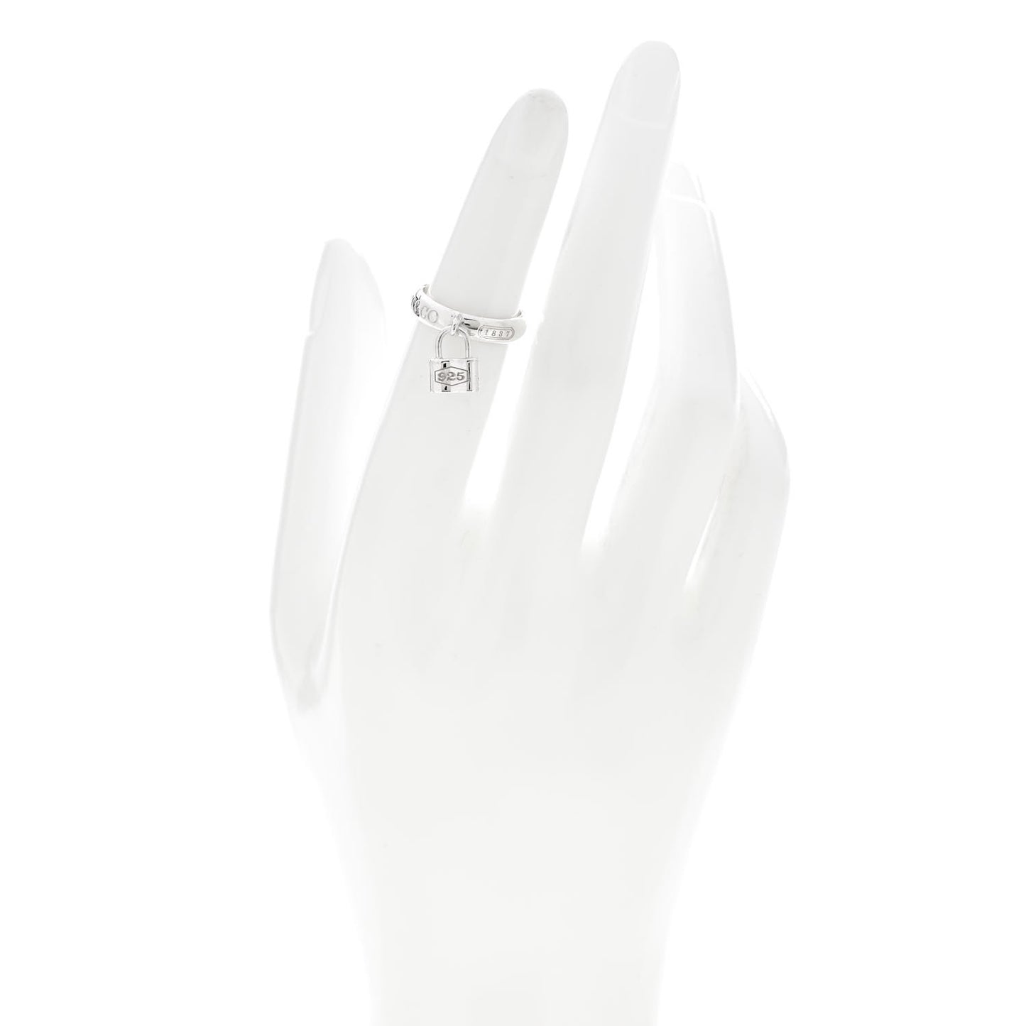 Sterling Silver 1837 Lock Charm Ring 47 4