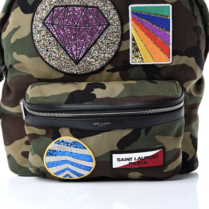 Saint Laurent Canvas Multi Patch City Backpack 7 of 11