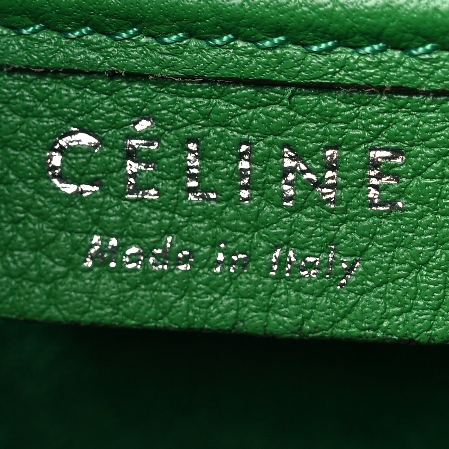 Celine Drummed Calfskin Nano Luggage Mint 7 of 11