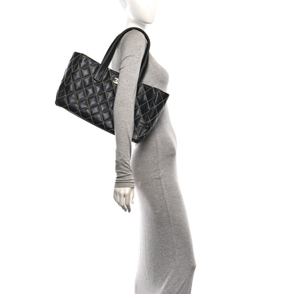 Chanel Calfskin Wild Stitch Large Tote Black 2 of 10